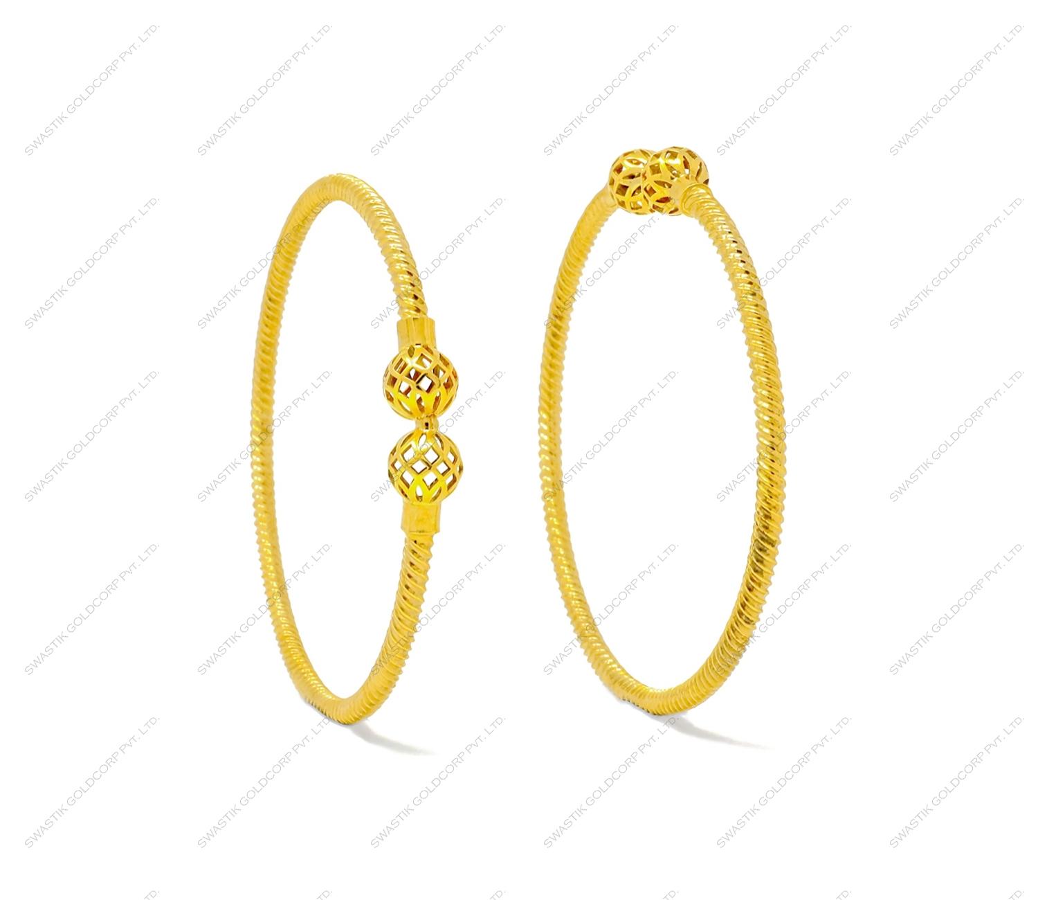 Swastik Goldcorp TD-1054 22k Traditional Gold Bangle For Women and Girls