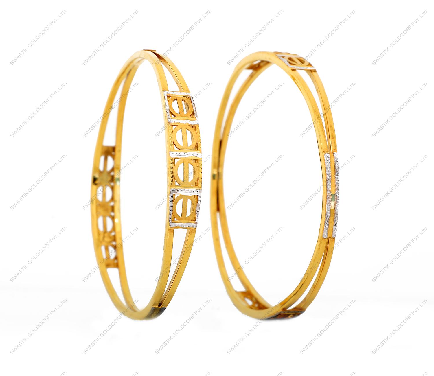 Swastik Goldcorp ZZ-1212 22k Zig Zag Gold Bangle For Women and Girls