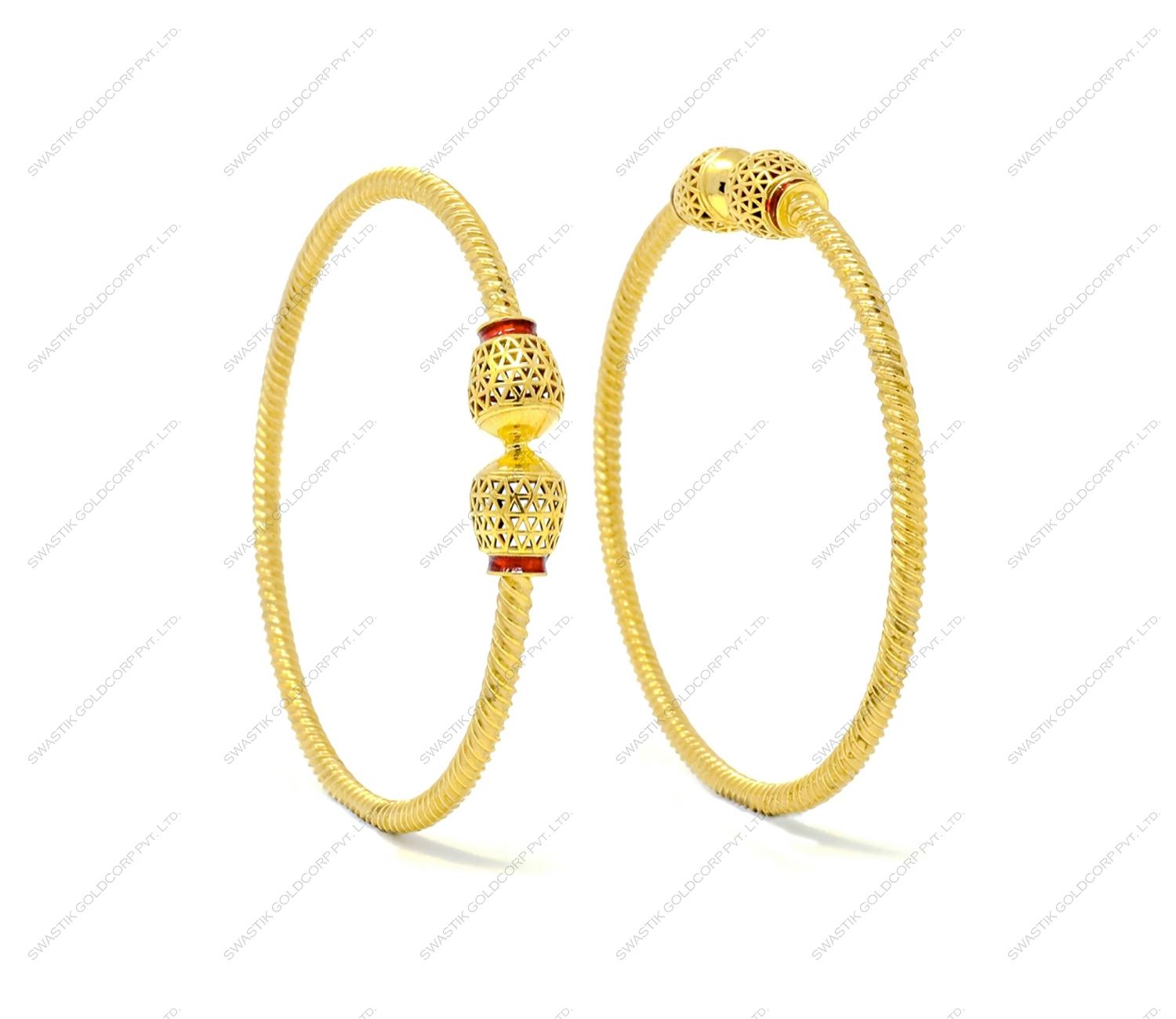 Swastik Goldcorp TD-1055 22k Traditional Gold Bangle For Women and Girls