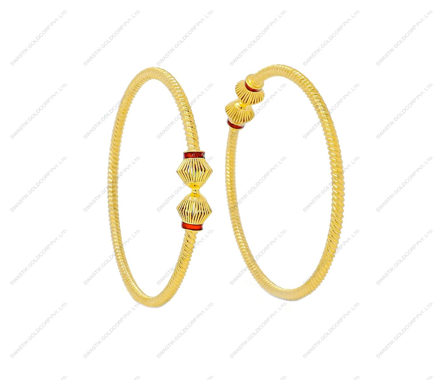 Swastik Goldcorp TD-1050 22k Traditional Gold Bangle For Women and Girls